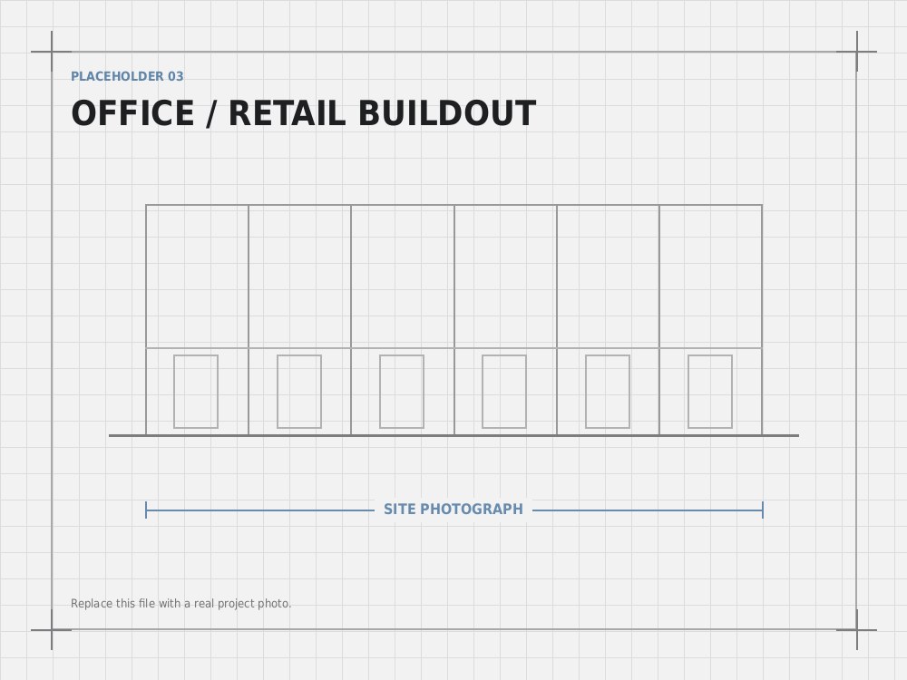 Office tenant improvement interior completed in Southern California